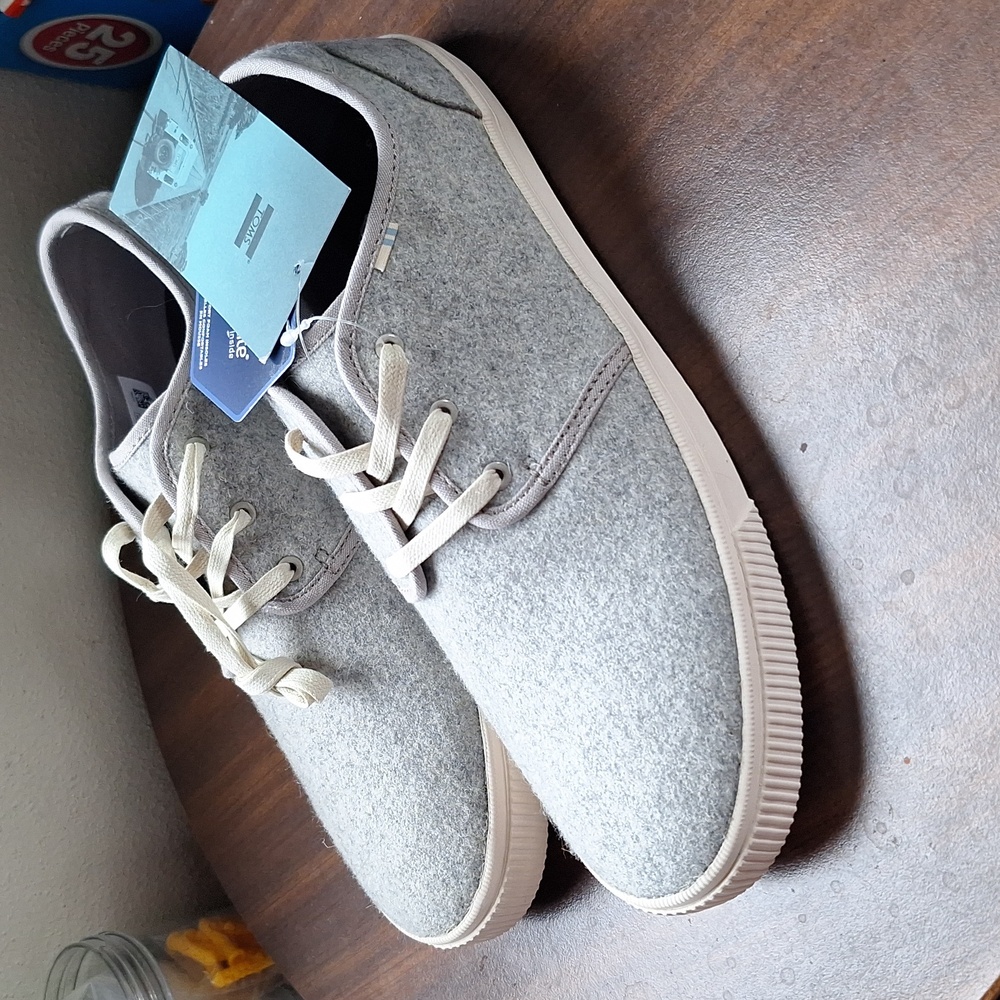 Toms Carlo Drizzle Grey Felt Mens 9.5 NWT